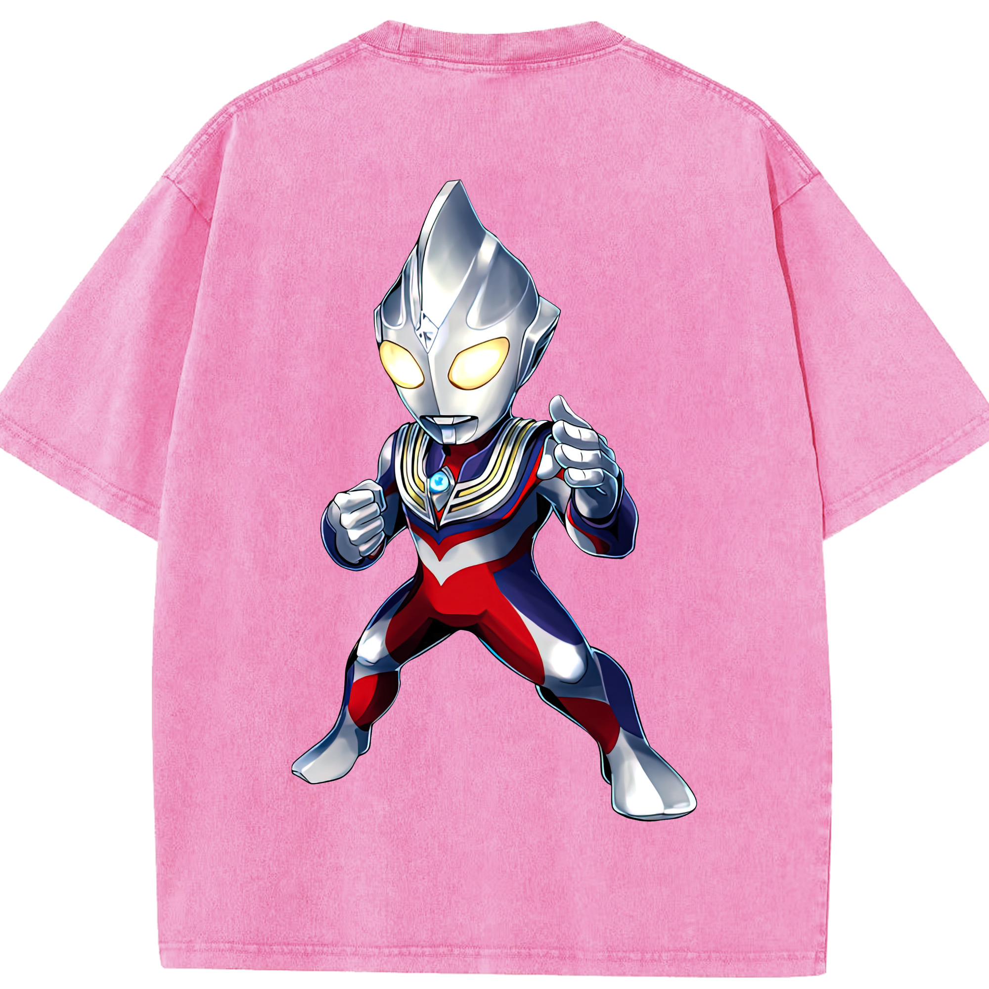（画像用） ウルトラマン Ultraman 綿100% ヴィンテージ風 半袖Tシャツ（背面プリント）